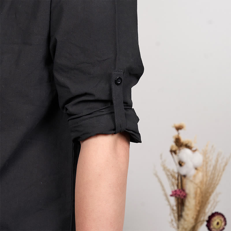 Solid Color Three Quarter Sleeve Men's T-shirt