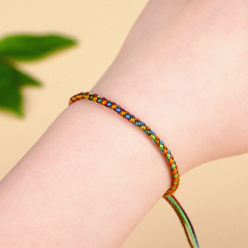 "May all your wishes come true" Lucky Multicolored Bracelet