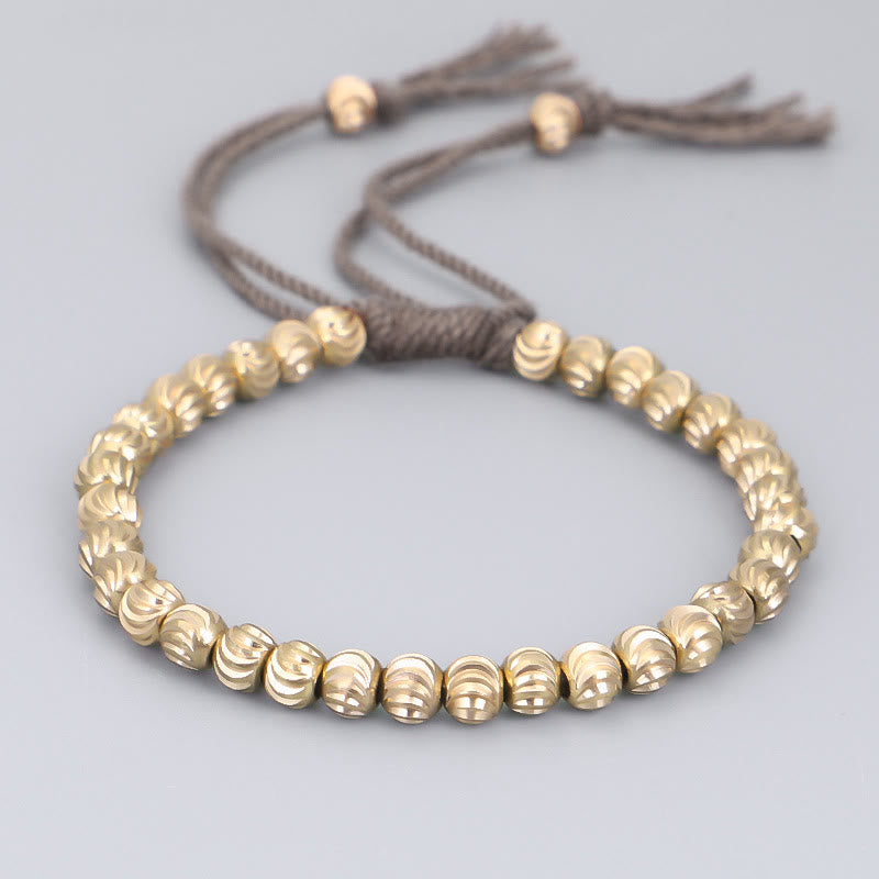 Tibetan Handmade Copper Bead Luck String Bracelet