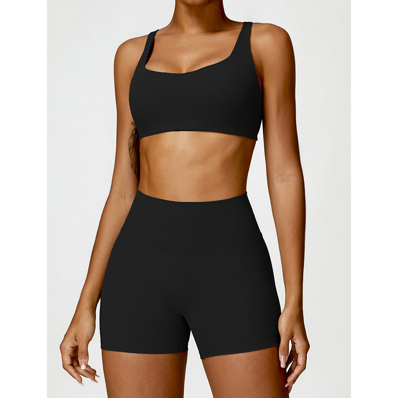 Breathable Stretch Backless Yoga Meditation 2-Piece Outfit
