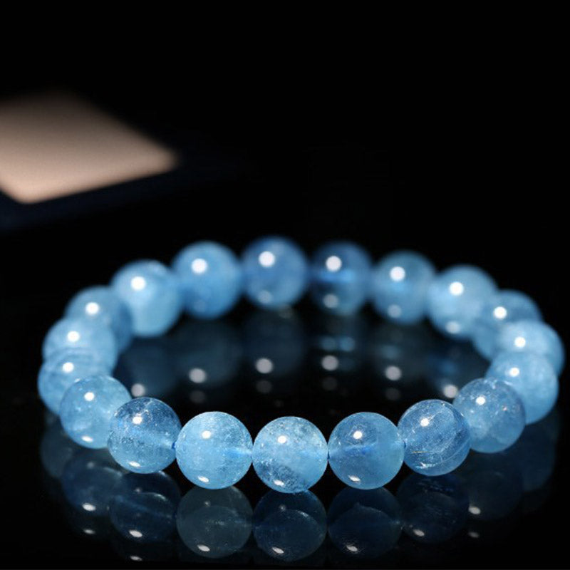 hop Aquamarine Beads Peace Healing Bracelet