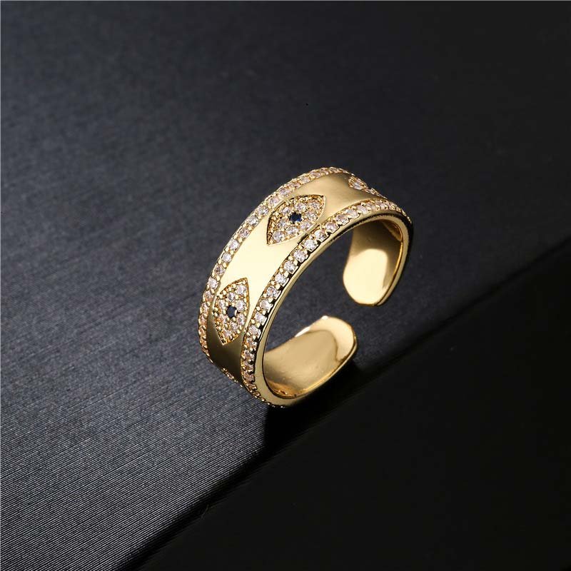 Evil Eye Luck Blessing Copper Alloy Ring