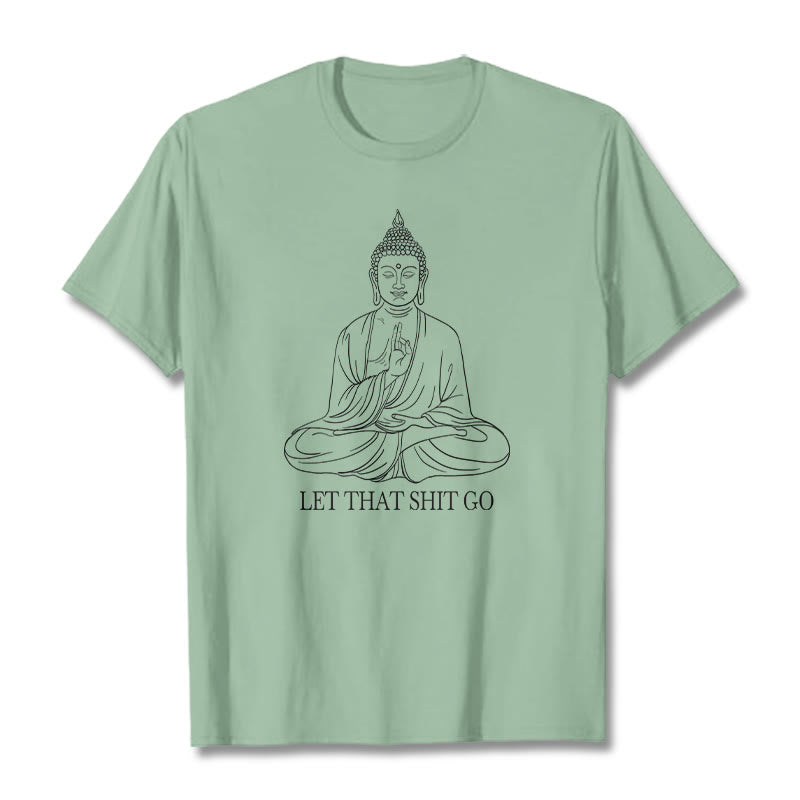 Soft Cotton Crewneck Let It Go Mindful Mantra Tee