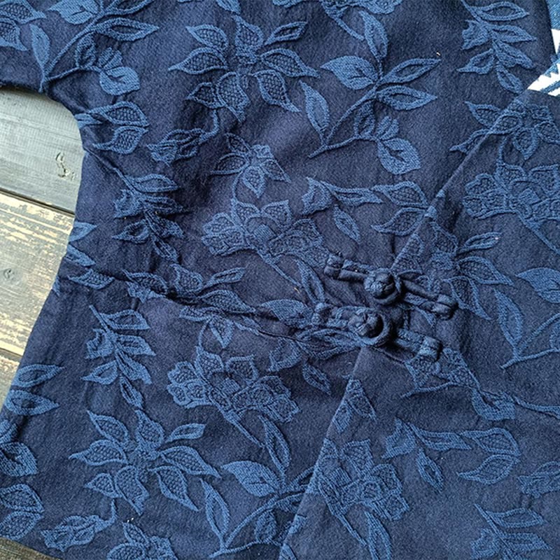Cotton Jacquard V-Neck Mindful Meditation Jacket