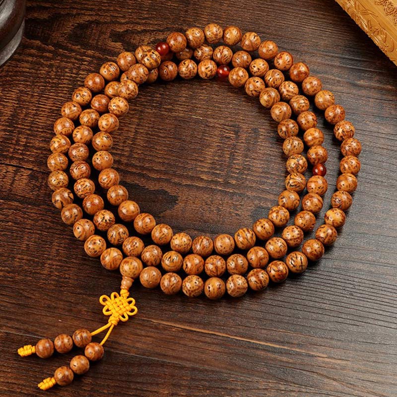 Tibetan Bodhi Seed 108 Bead Meditation Mala Wrap Bracelet
