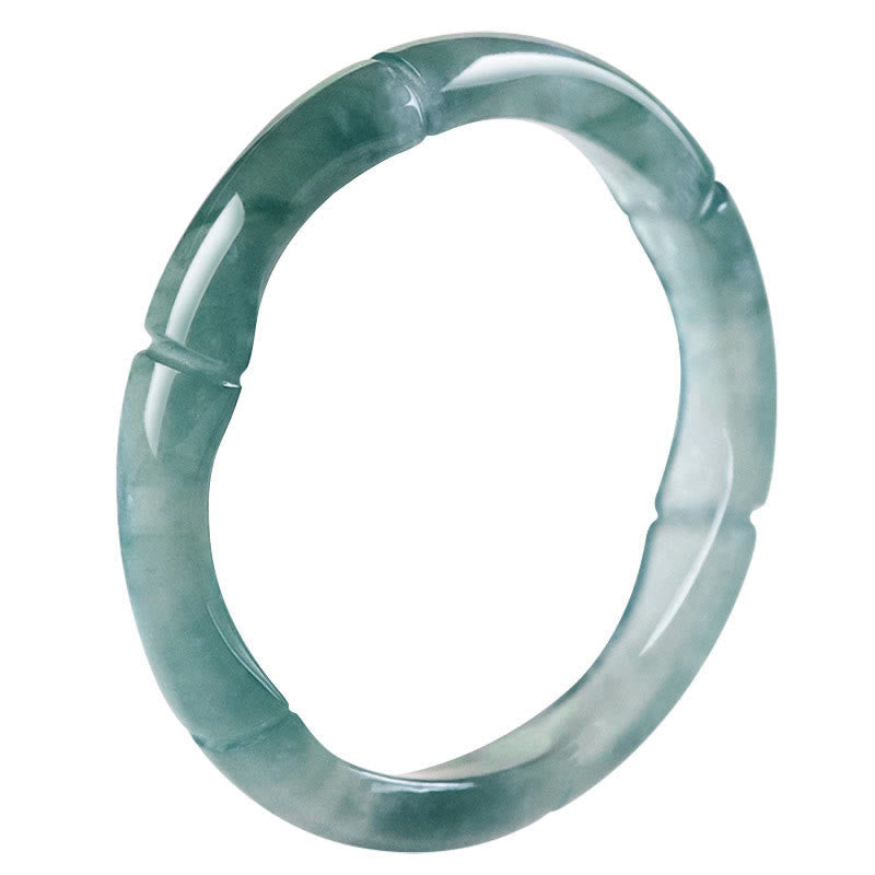 Natural Jade Bamboo Prosperity Abundance Ring
