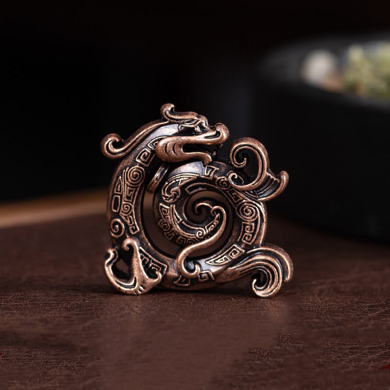 Mini Auspicious Dragon Pattern Zinc Alloy Meditation Incense Stick Burner
