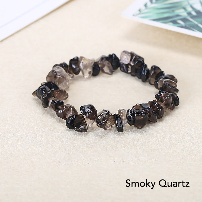 Irregular Cut Crystal Stone Bracelet | Natural Energy Anchor