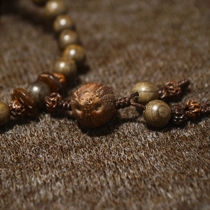 Tibetan Aromatic Sandalwood Multi-Wrap 108 Beads Meditation Mala Bracelet