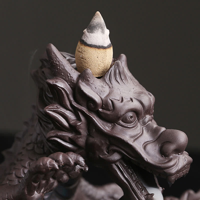 Dragon & Phoenix Motif Incense Burner for Energetic Space Balance