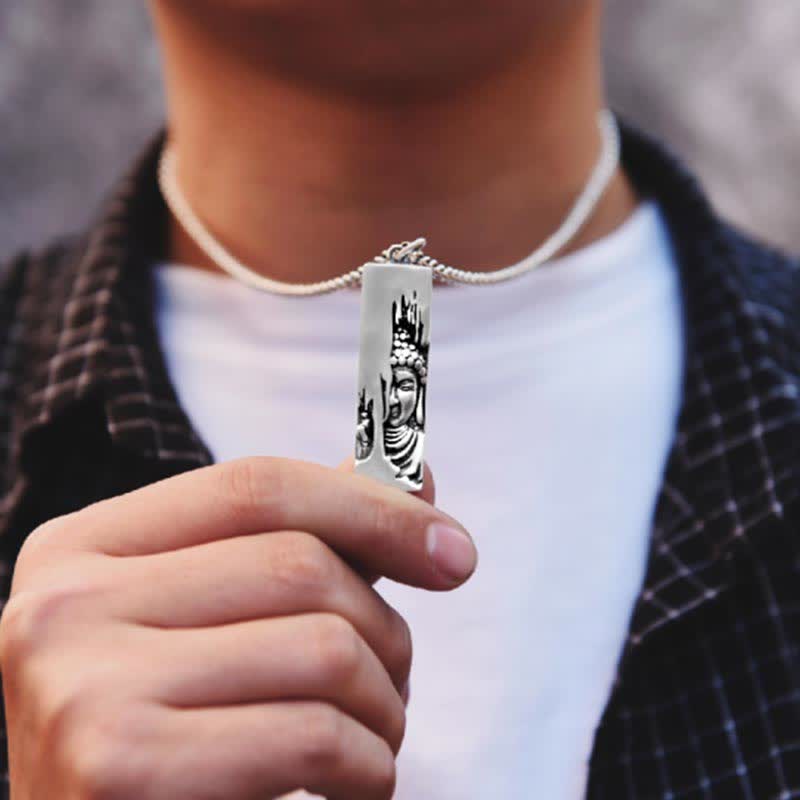 Tathagata Buddha Strength Protection Amulet Lucky Pendant Necklace