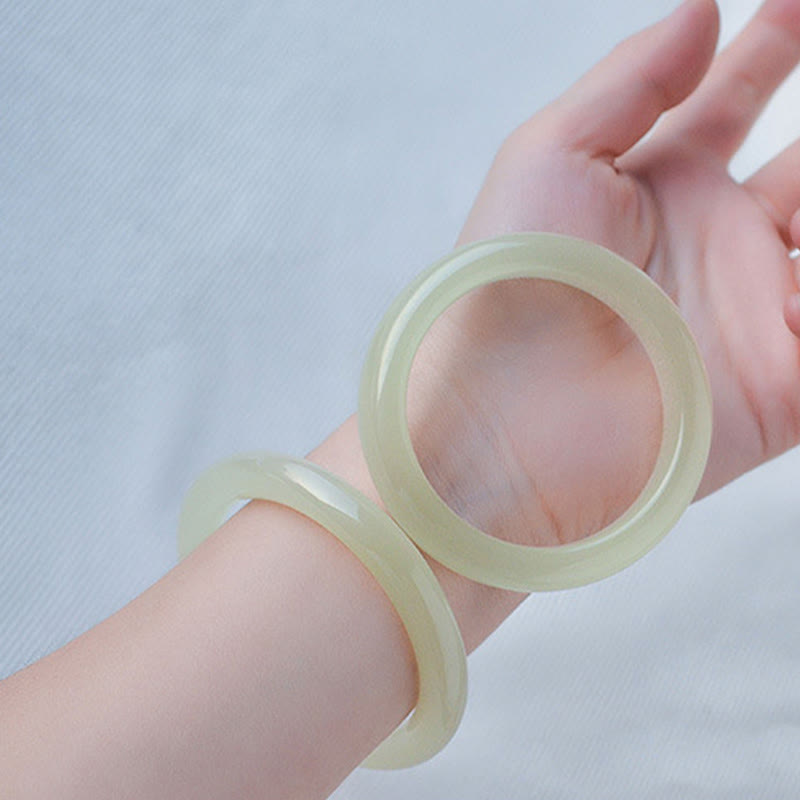 Natural Afghanistan Jade Abundance Cuff Bracelet Bangle