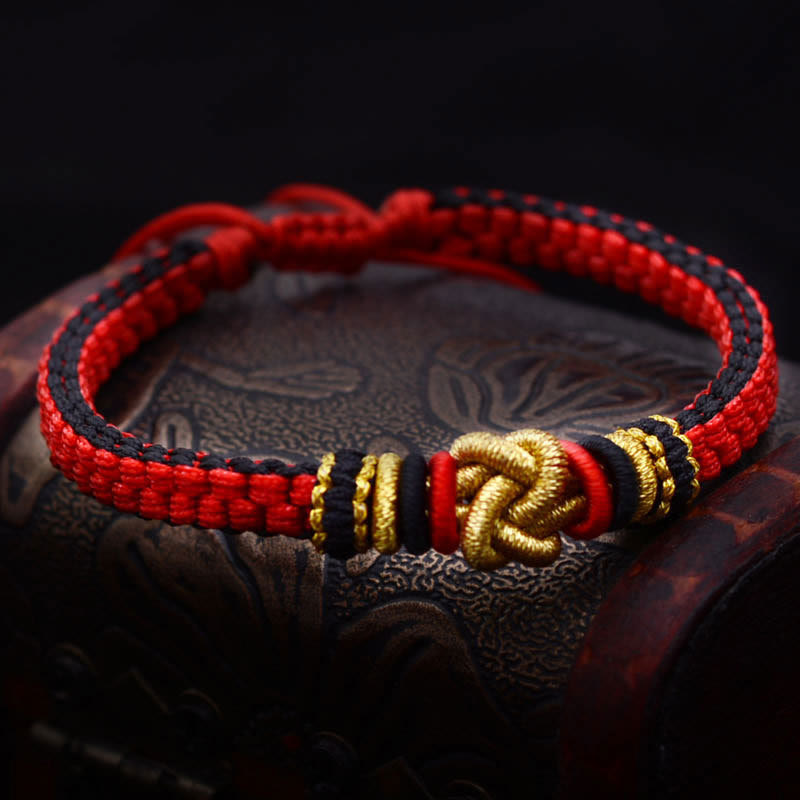 Handmade Colorful Rope Endless Knot Adjustable Couple Bracelet