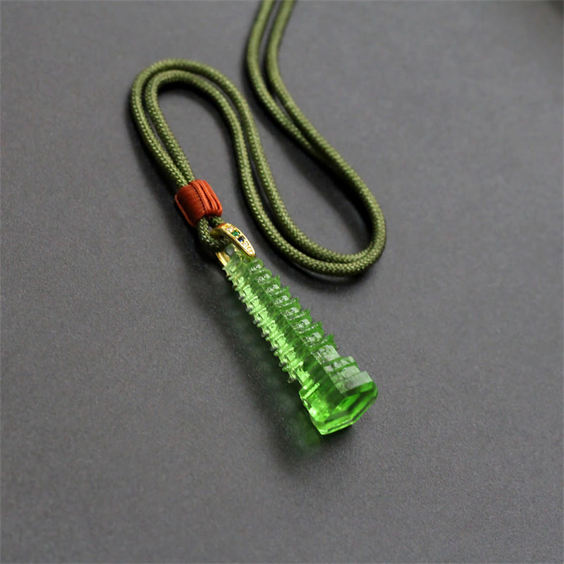 Liuli Ancient Pagoda Wisdom Necklace