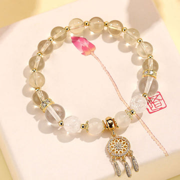 Lemon Quartz Dreamcatcher Energy Anchor Bracelet