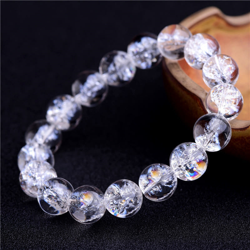 Minimalist Natural Clear Quartz Beaded Energy Bracelet
