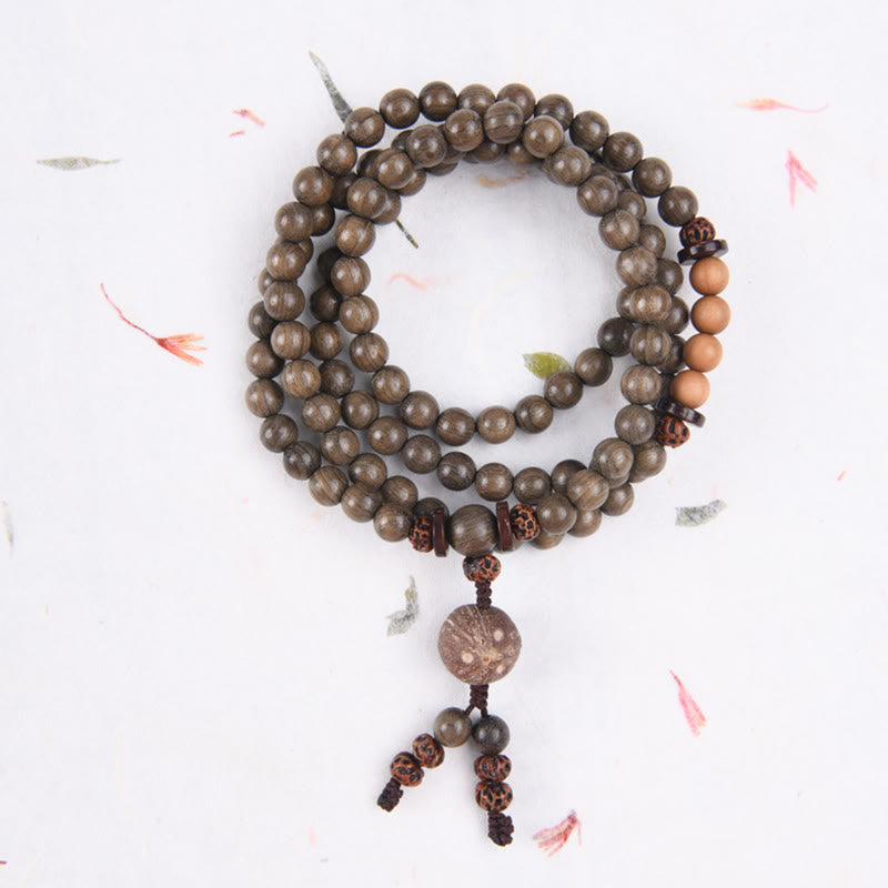 Tibetan Aromatic Sandalwood Multi-Wrap 108 Beads Meditation Mala Bracelet
