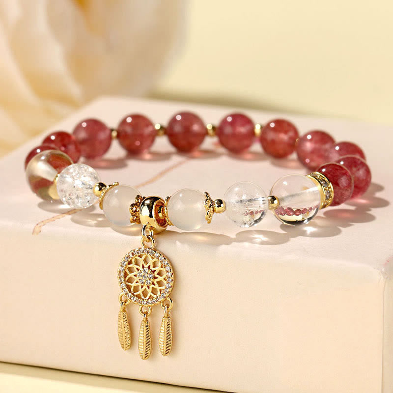 Dreamcatcher Natural Gemstone and Crystal Energy Anchor Bracelet