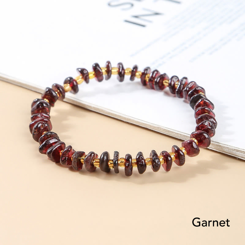 Natural Irregular Shape Raw Crystal Meditation Balance Bracelet