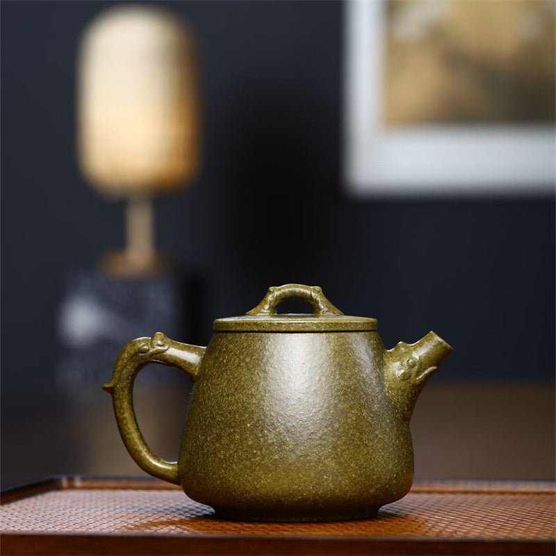 Yixing Semi-handmade Yellow Green Purple Clay Kung Fu Teapot 240ml