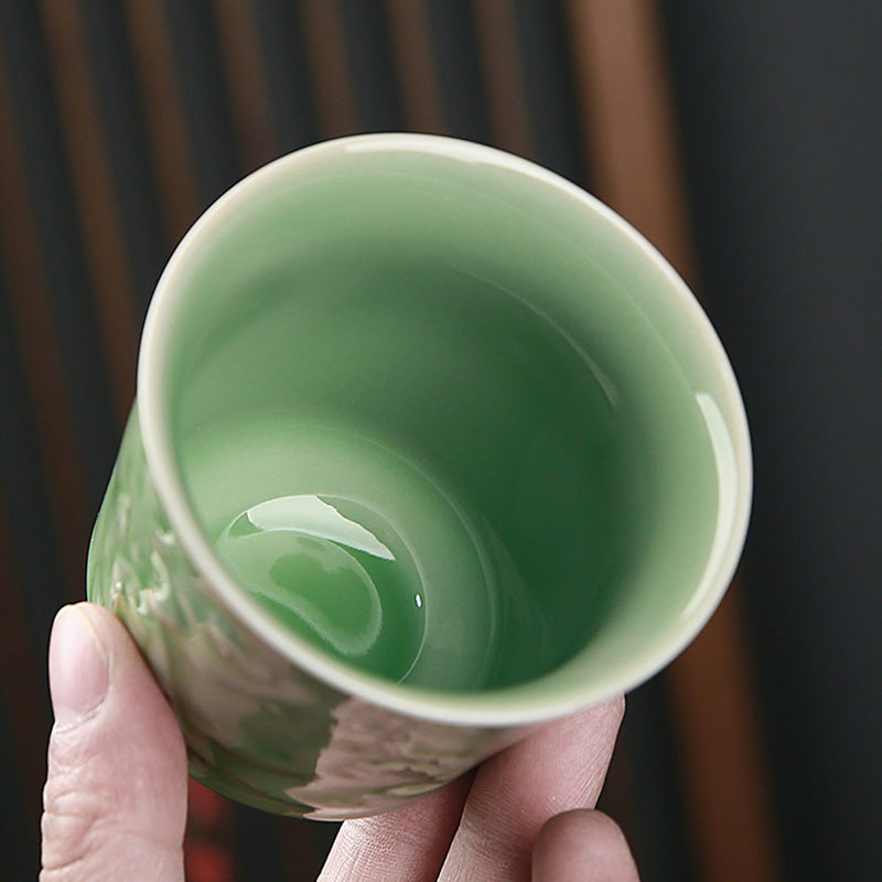 Trees Pavilion Mountains Rivers Pine Ceramic Teacup Kung Fu Tea Cup