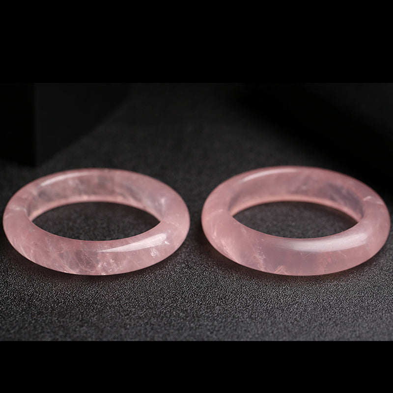 Natural Rose Quartz Love Caring Bracelet Bangle