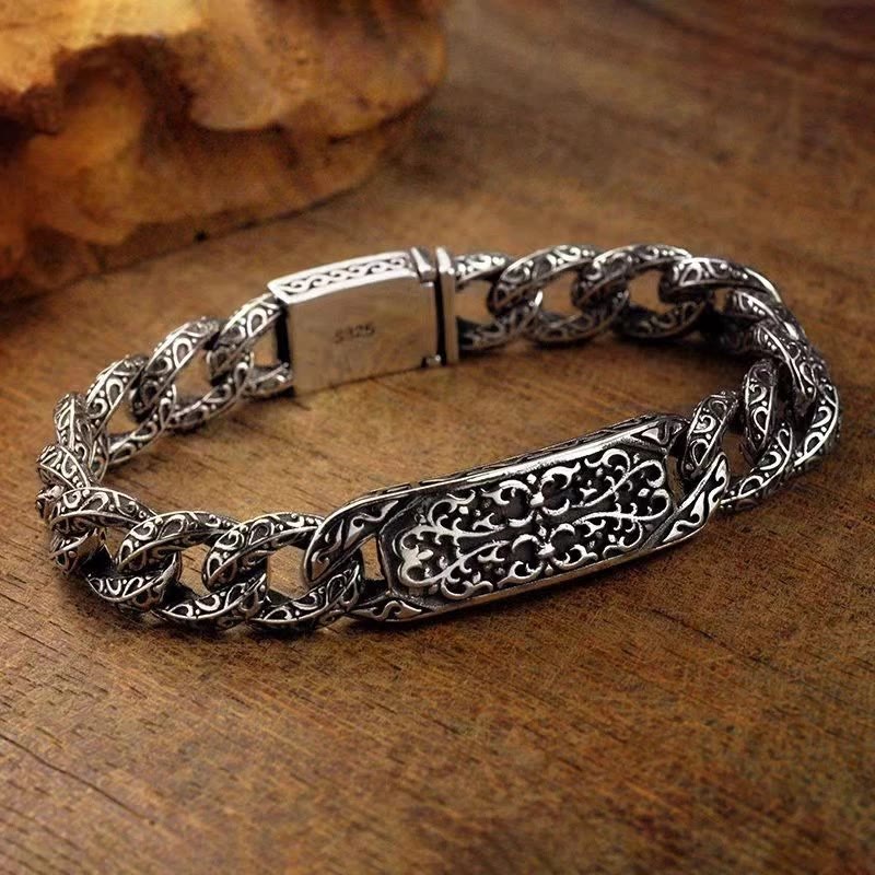 Vintage Patterns Engraved Healing Bracelet