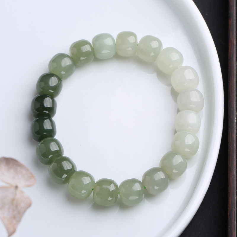 Gradient Jade Luck Blessing Bracelet
