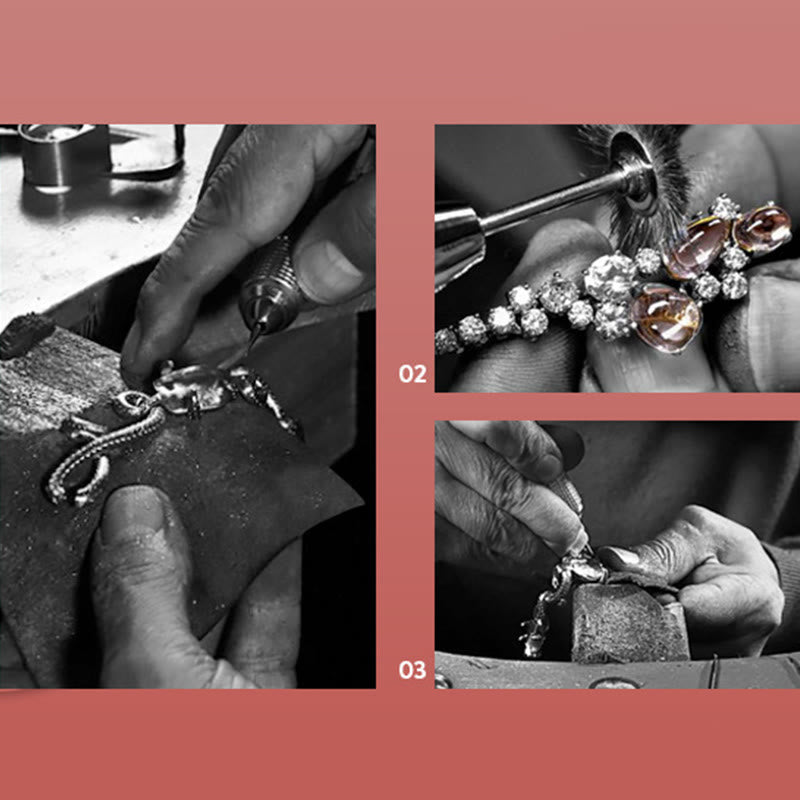 925 Sterling Silver Year Of The Dragon Auspicious Golden Dragon Luck Chain Necklace Pendant