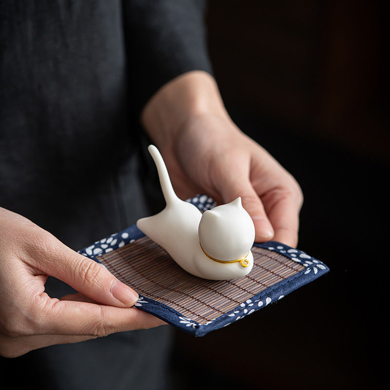 Handcrafted Ceramic Animal Figurine Incense Burner and Desktop Decoration