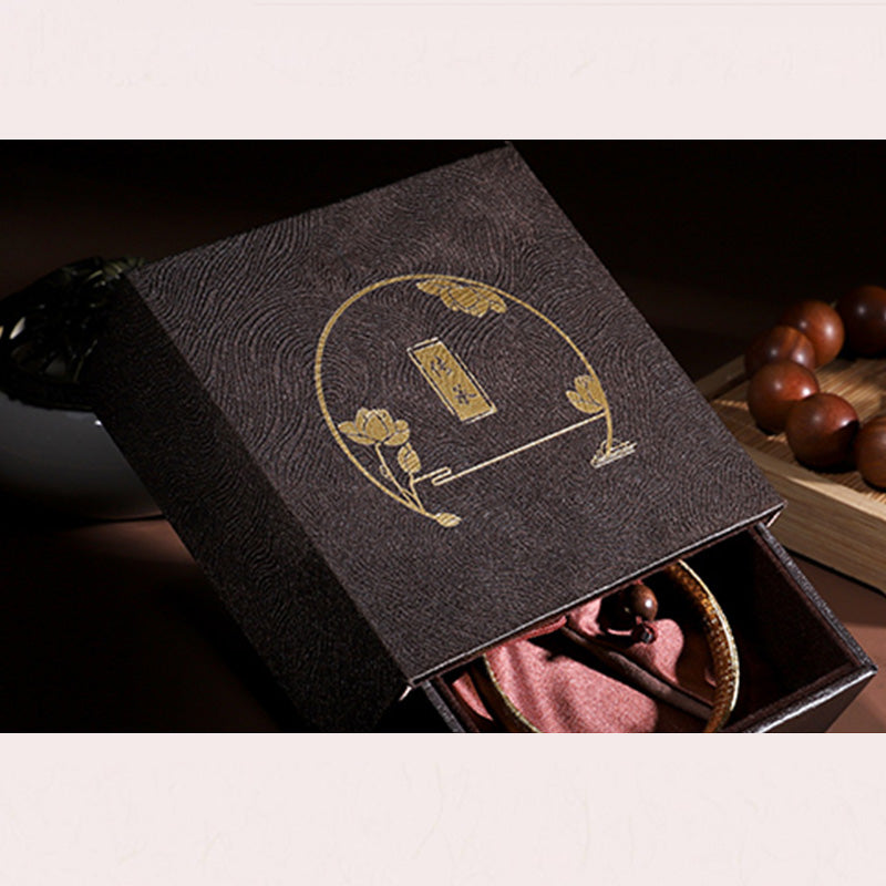 Vintage Lotus Jewelry Storage Box Tassels Gift Box