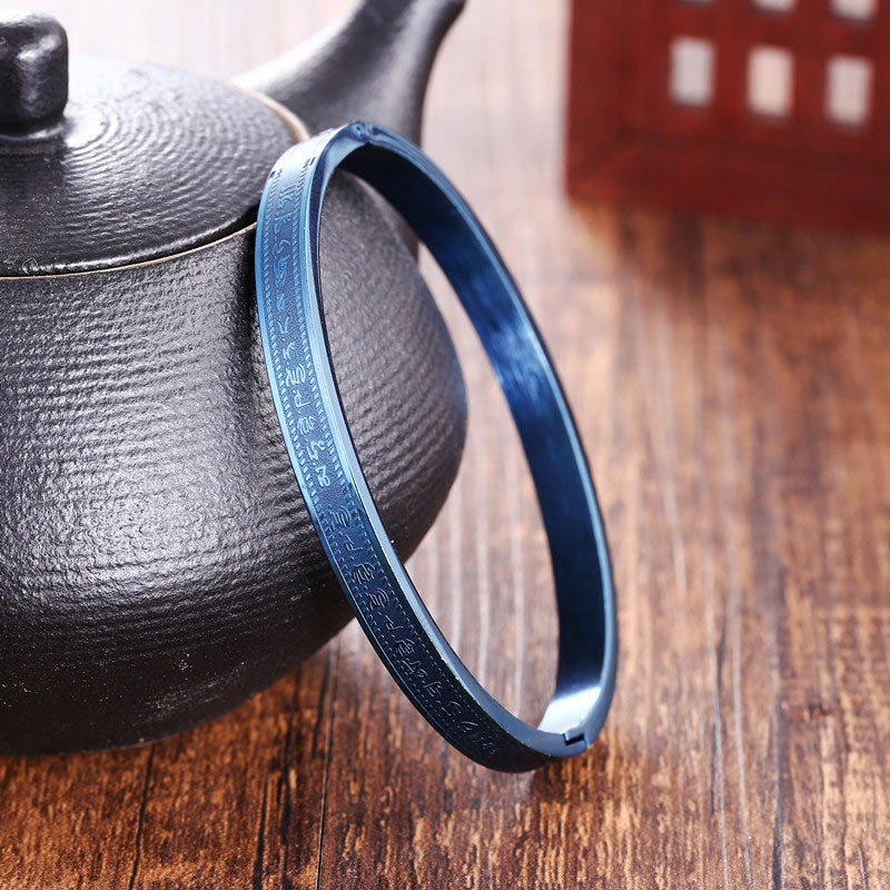 Titanium Steel Blessing Bracelet Bangle