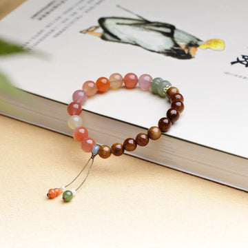 Multi-Element Kuka Seed, Yanyuan Agate & Hetian Jade Energy Bracelet