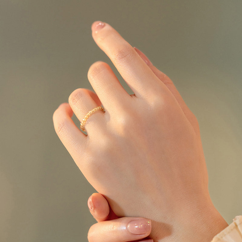 Natural Citrine and 14k Gold-Plated Handcrafted Minimalist Ring