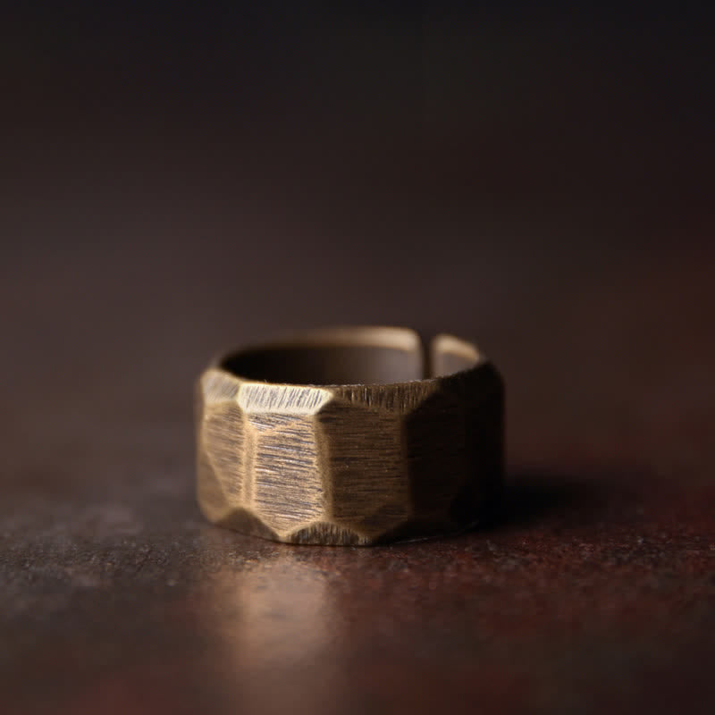 Tibetan Simple Design Copper Wealth Ring