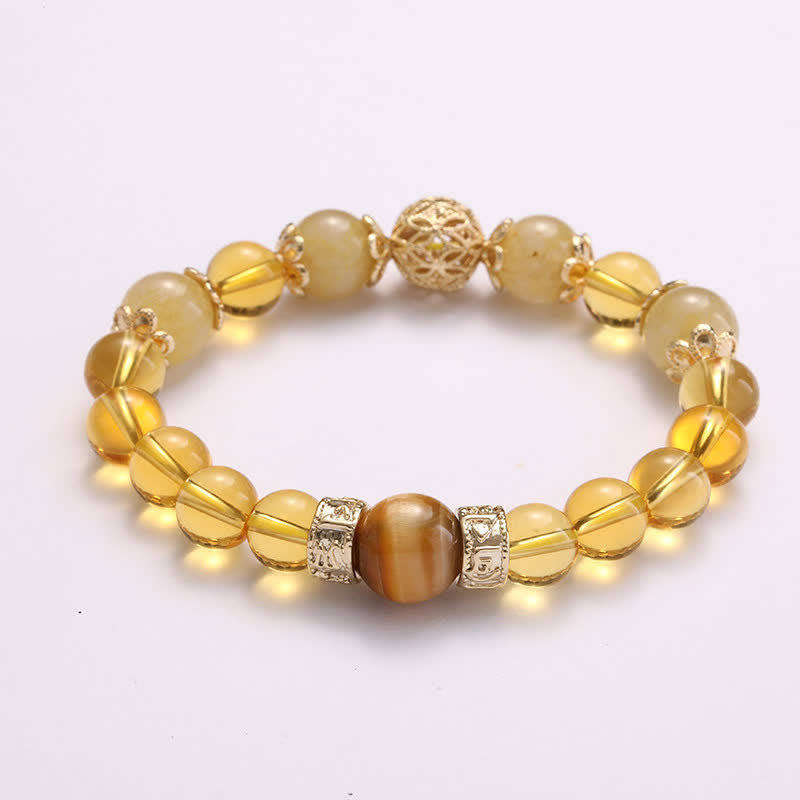Handmade Natural Citrine Beaded Energy Bracelet