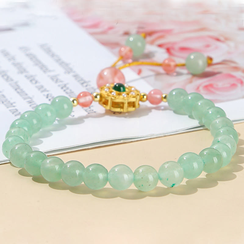 Green Aventurine Luck Bead Tassel Bracelet