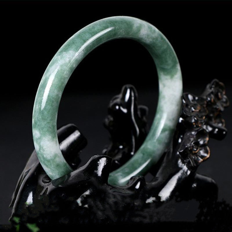 Natural Jade Luck Abundance Bangle Bracelet