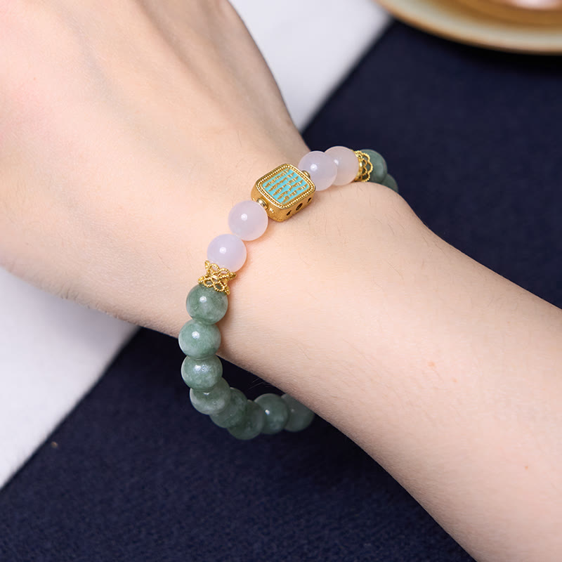 Promote New Beginnings Mint Green Jade Bracelet Bangle Bundle