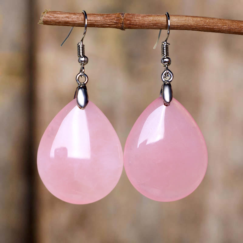 Handcrafted Natural Gemstone Dangle Drop Earrings
