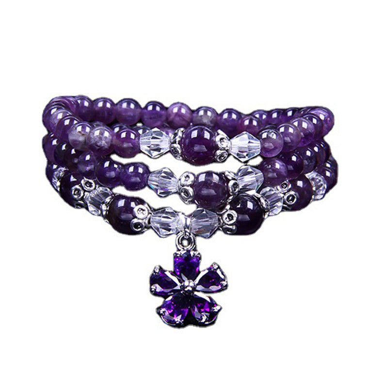 Tibetan Amethyst Blessing Bracelet