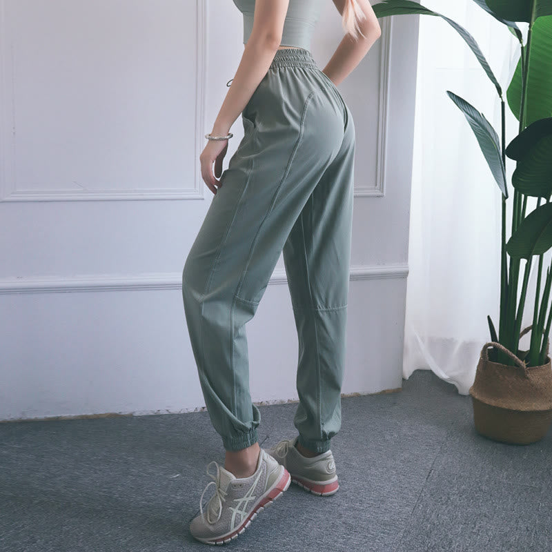 High Waist Fitness Yoga Sports Jogger Track Pants With Pockets Sweatpants