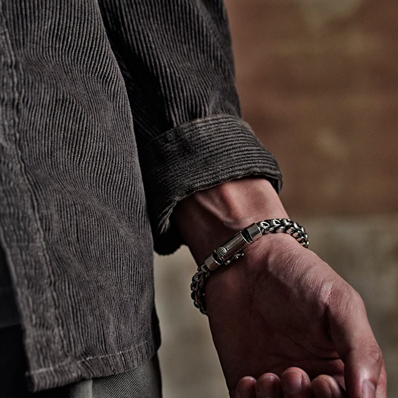 Retro Dragon Scale Pattern Success Strength Bracelet