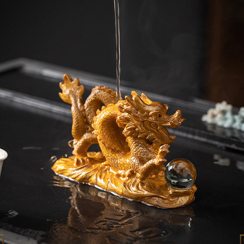 Year Of The Dragon Color Changing Resin Luck Success Tea Pet Home Figurine Decoration