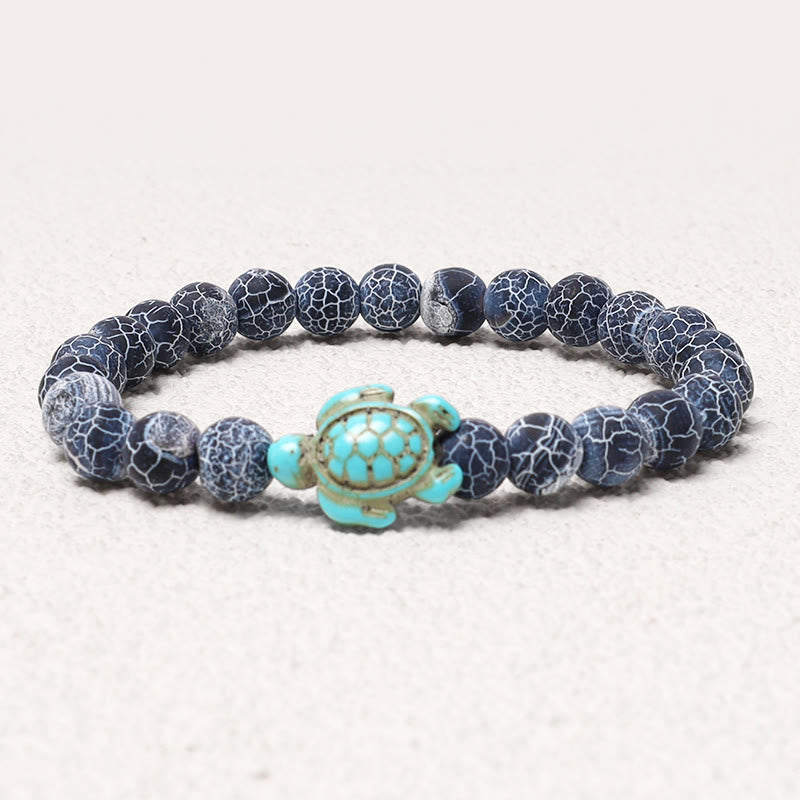 Natural Stone Sea Turtle Turquoise Blessing Bracelet