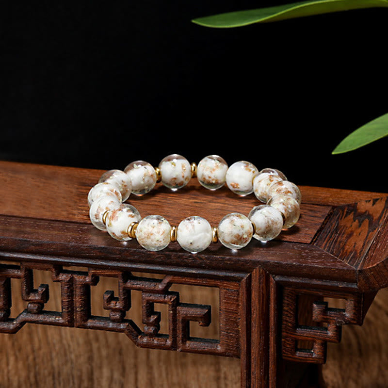 Handmade Luminous Liuli Glass Pixiu Gold Swallowing Beast Success Bracelet