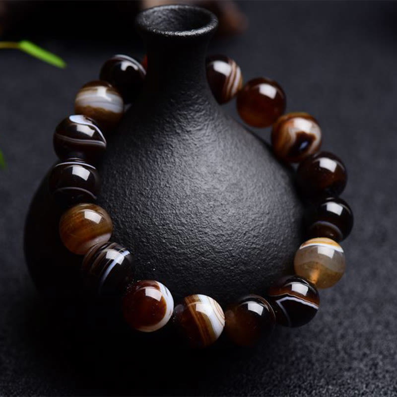 Tibetan Sardonyx Happiness Positive Bracelet