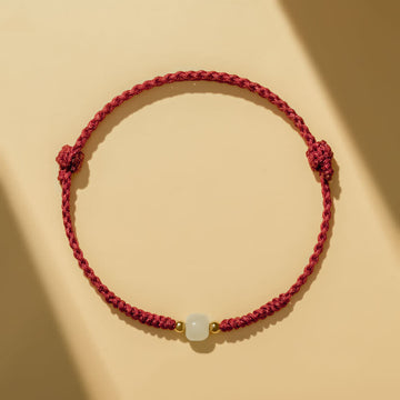 Handcrafted Jade Lucky Bead Abundance Braided Bracelet