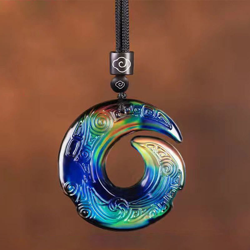 Color-Changing One's Luck Improves Design Pattern Liuli Crystal Necklace Pendant