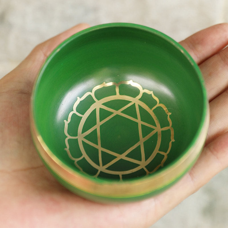 Tibetan Sound Bowl Handcrafted for Chakra Healing and Mindfulness Meditation Singing Bowl Set